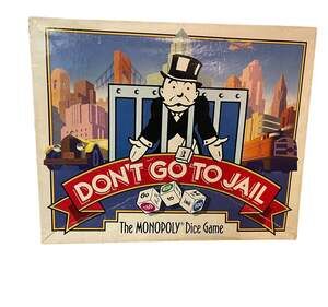 Vintage 1991 Don't Go To Jail: The Monopoly Dice Game Complete